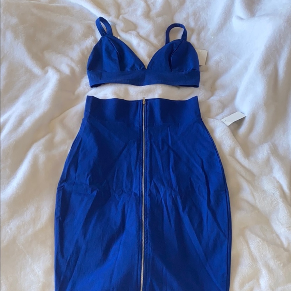 *LAST WEEK Royal Blue skirt two piece set